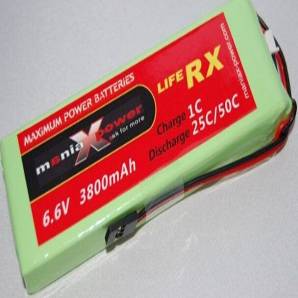 ManiaX 6.6V 3800mAh 25C RX LiFePO4 Battery Pack