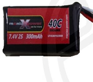 ManiaX 7.4V 300mAh 40C Lipo Battery Pack