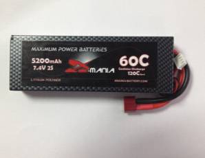 ManiaX hardcase 7.4V 5200mAh 60C car lipo battery