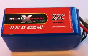 ManiaX 22.2V 8,000mAh multi-rotors lipo battery packs
