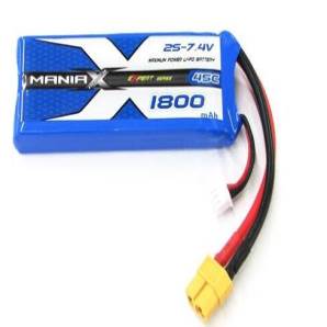ManiaX 7.4V 1800mAh 45C Lipo Battery Pack