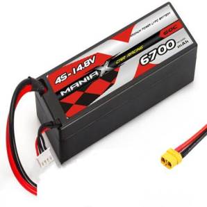 ManiaX hardcase 14.8V 6700mAh 60C car lipo battery