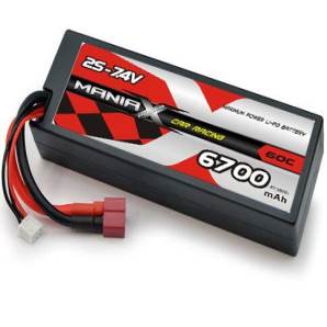 ManiaX hardcase 7.4V 6700mAh 60C car lipo battery