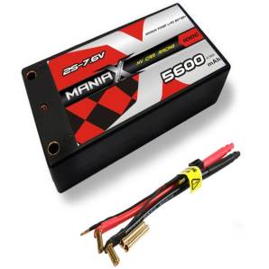 ManiaX hardcase 2S-7.6V 5600mAh 100C car HV cells lipo (Shorty)