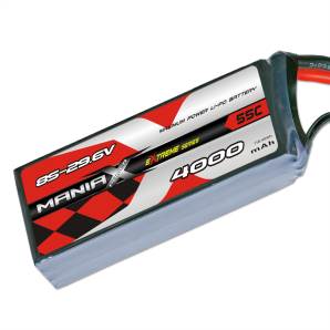 ManiaX 8S-29.6V 4000mAh 55C Lipo Battery Pack